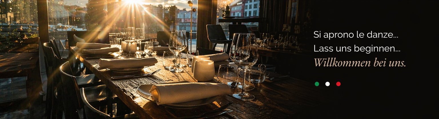 Boccaccio Sala interna mit Abendsonne
